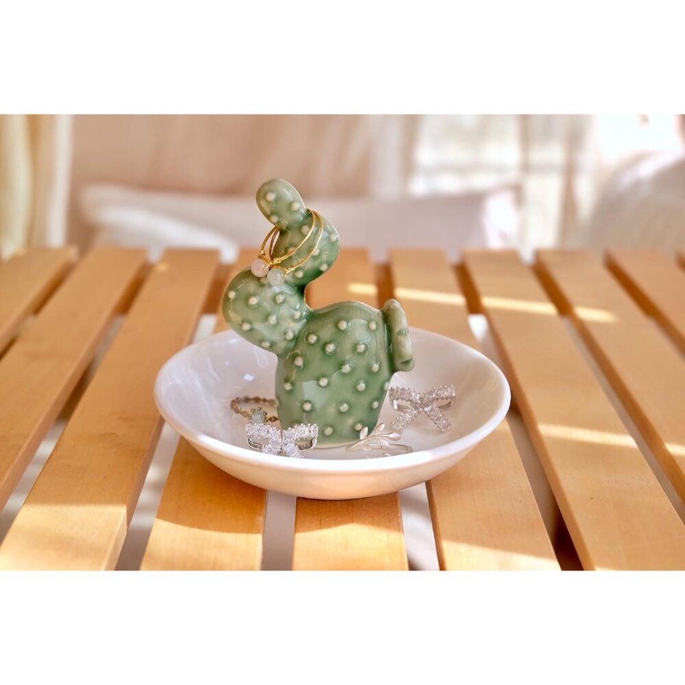 Cactus Christmas Gifts for Women Cactus Ring Holder Dish Birthday Gifts for Wome - Picture 7 of 7